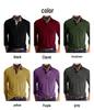 Men's European & American Long Sleeve Polo Shirt - Turn-Down Collar, Autumn/Winter Base Layer