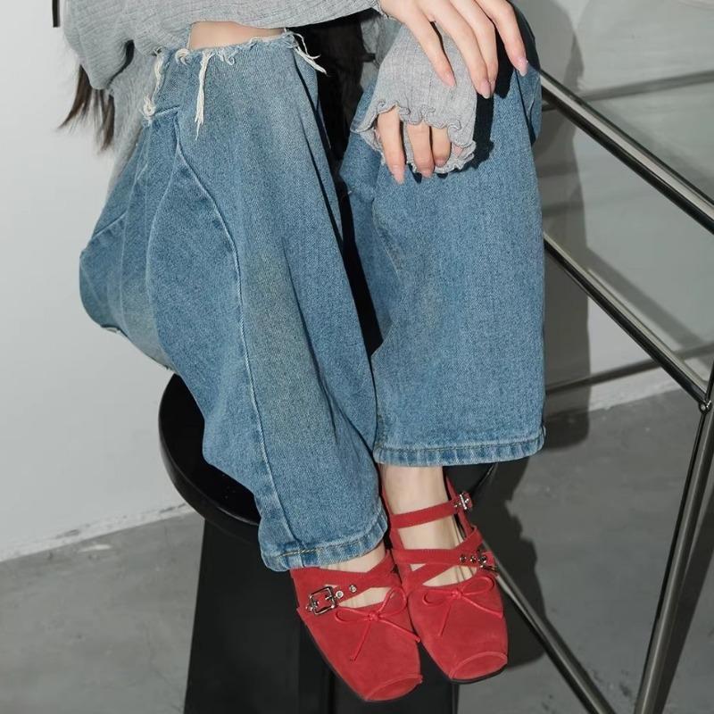 New Single-shoe Women s Retro Shallow Ballet Flat Shoes 34 3419₽