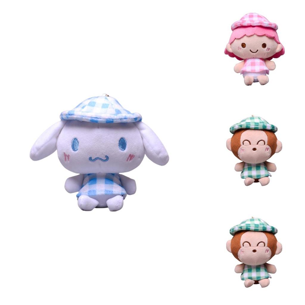 Cute Sanrios Kuromi Melody Cinnamoroll Plush Doll Pendant For Bag And Keychain Decoration