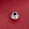 Retro S925 Sterling Silver Lantern Flying Saucer Spacer Beads for DIY Beading & Weaving Bracelets