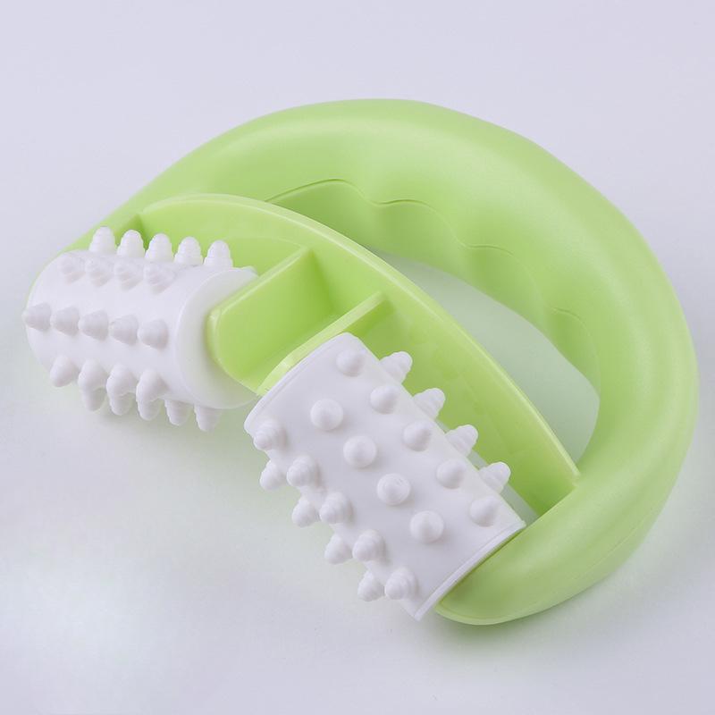 

Мини-роликовый массажер для тела Ручной роликовый массажер Коррекция фигуры и похудение ног Массажер-меридиан зелёный