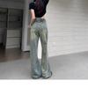 Nostalgische Retro High Waist Straight Leg Jeans für Frauen mit birnenförmigen Figuren - Lässige lockere Wide Leg Hosen in voller Länge für den Herbst.
