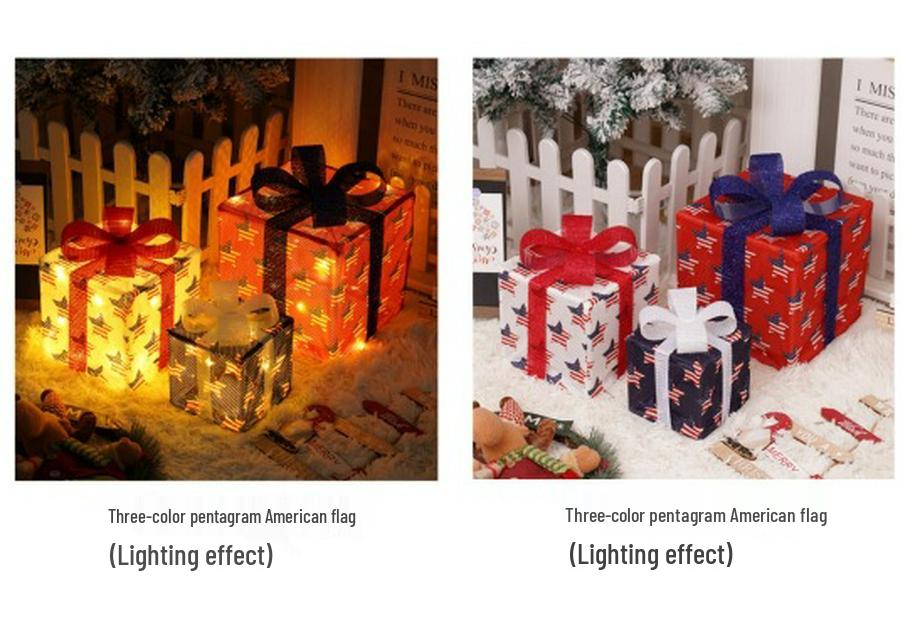 Christmas LED String Lights Gift Set: 3-Piece Decoration for Festive Party Atmosphere