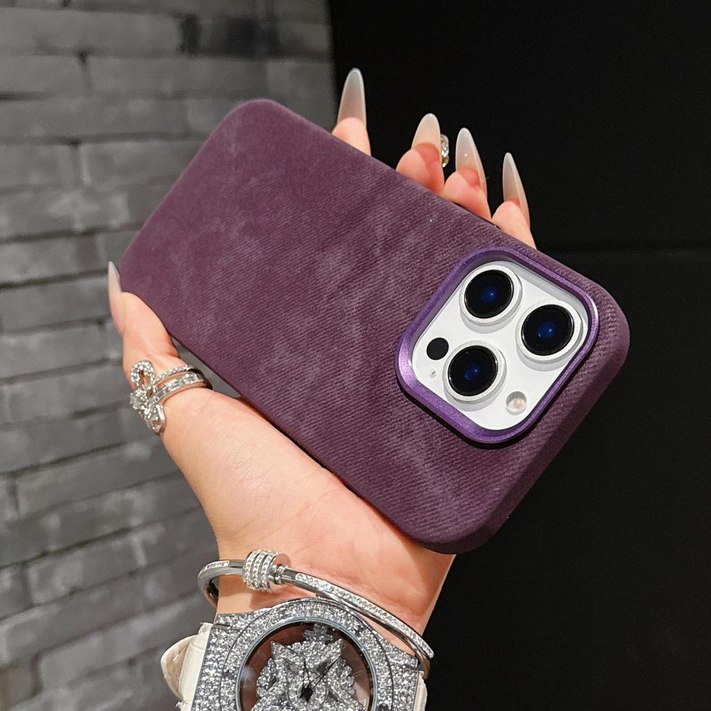 iPhone 16 Pro Max Case: Full Coverage Flannel with Metal Lens & Electric Melt Buttons