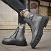 Luxury Brand Men Casual Boots New Handmade High Quality Leather Boots for Man Ankle Boots Trendy High Top Outdoor Designer Boots