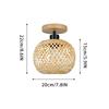 Bamboo Ceiling Lamp with No Bulb Rustic Style Dining Room Decor with Woven Bamboo Shade Pendant Lamp Cover Bambbo Pendant Light