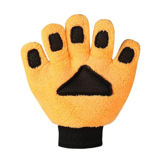 Car Wash Gloves Absorbent Super Five Finger Double Side Mitten Soft Coral