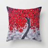 Red Leaves Lovers Valentine's Day Series Pillow Case Maple Leaf Falling Pillows Cover Tree Pattern Retro Cushion Pillowcases