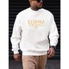 Men's ELOHIM Pattern Casual Crewneck Sweatshirt 100% Cotton Printed Long-Sleeve Crew Neck Pullover