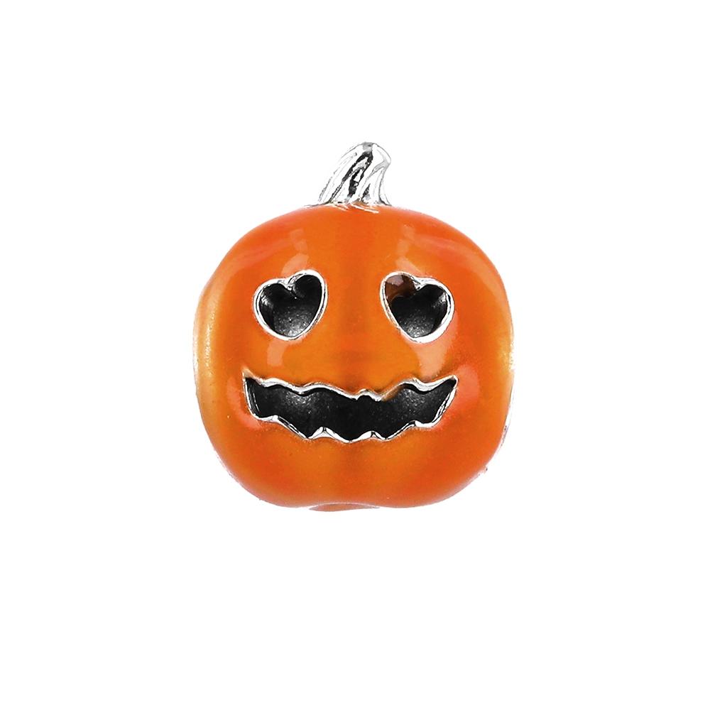 

Pandora 792291c01 Glow In The Dark Spooky pumpkIn Silver Charm 792291C01