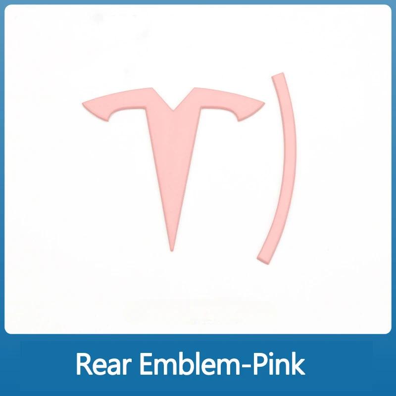 For Tesla Model 3 ModelY Metal Alloy Car Front Hood Emblem Rear Trunk 3D Sticker Replacement Badge Accessories