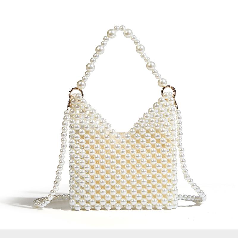 European and American Fashion Phone Bag Design Sense Beaded Bag for Women 2024 New Trendy Chain Crossbody Small Bag Niche Mini