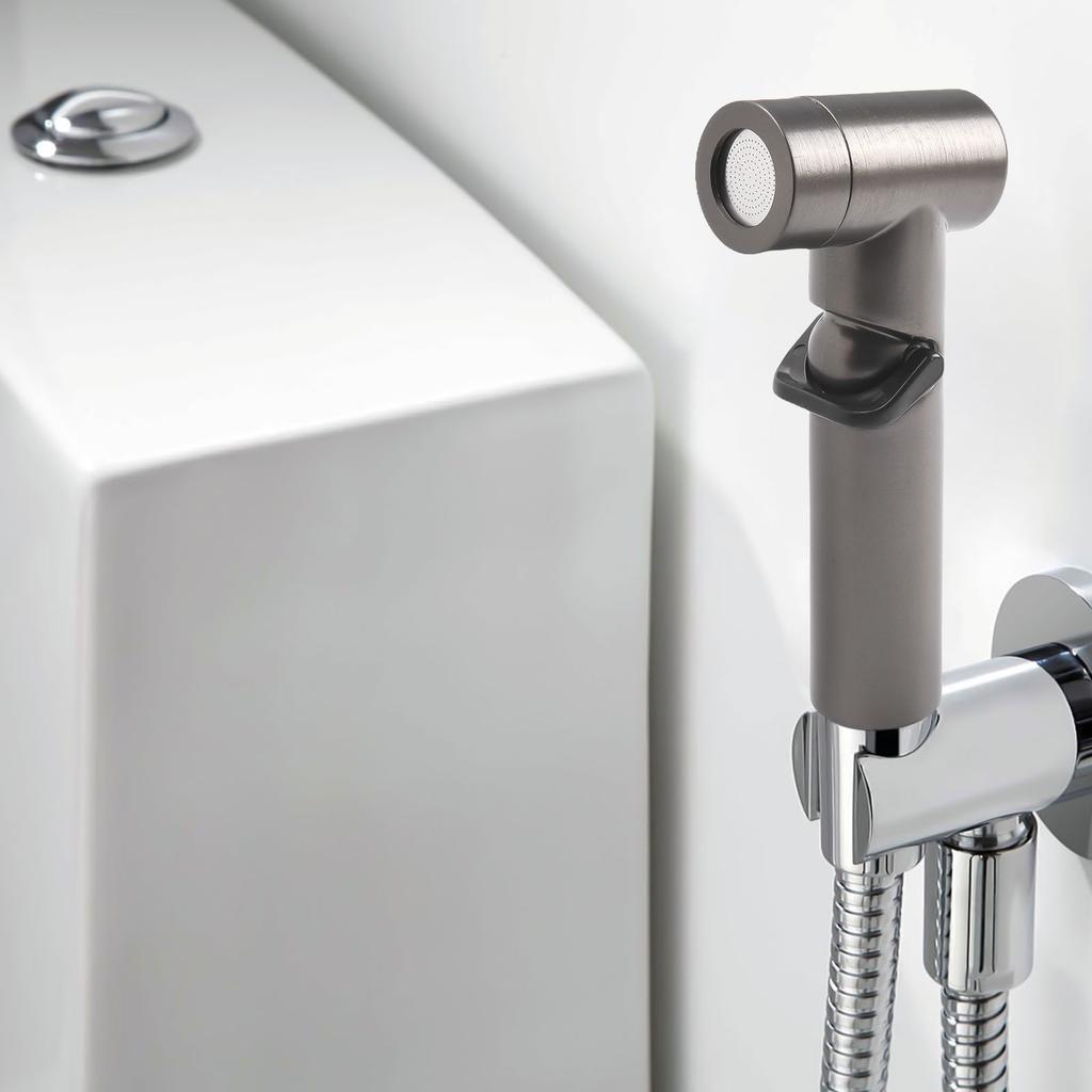 Hygienic Shower Toilet Bidet Sprayer Shower Head Handheld Toilets Bidet Douche Wall-mounted Double Outlet Bathroom Sprayer Parts