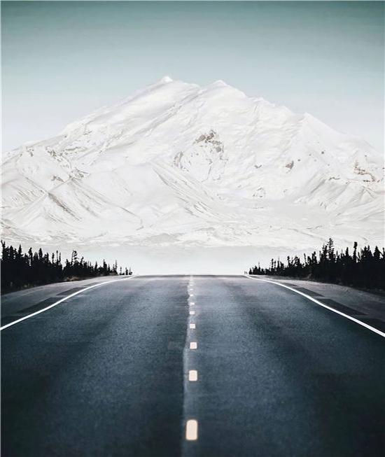 Ruopoty Oil Painting Digital Highway Art Unique Gift Hand-Painted Digital Landscape Painting Living Room Decoration
