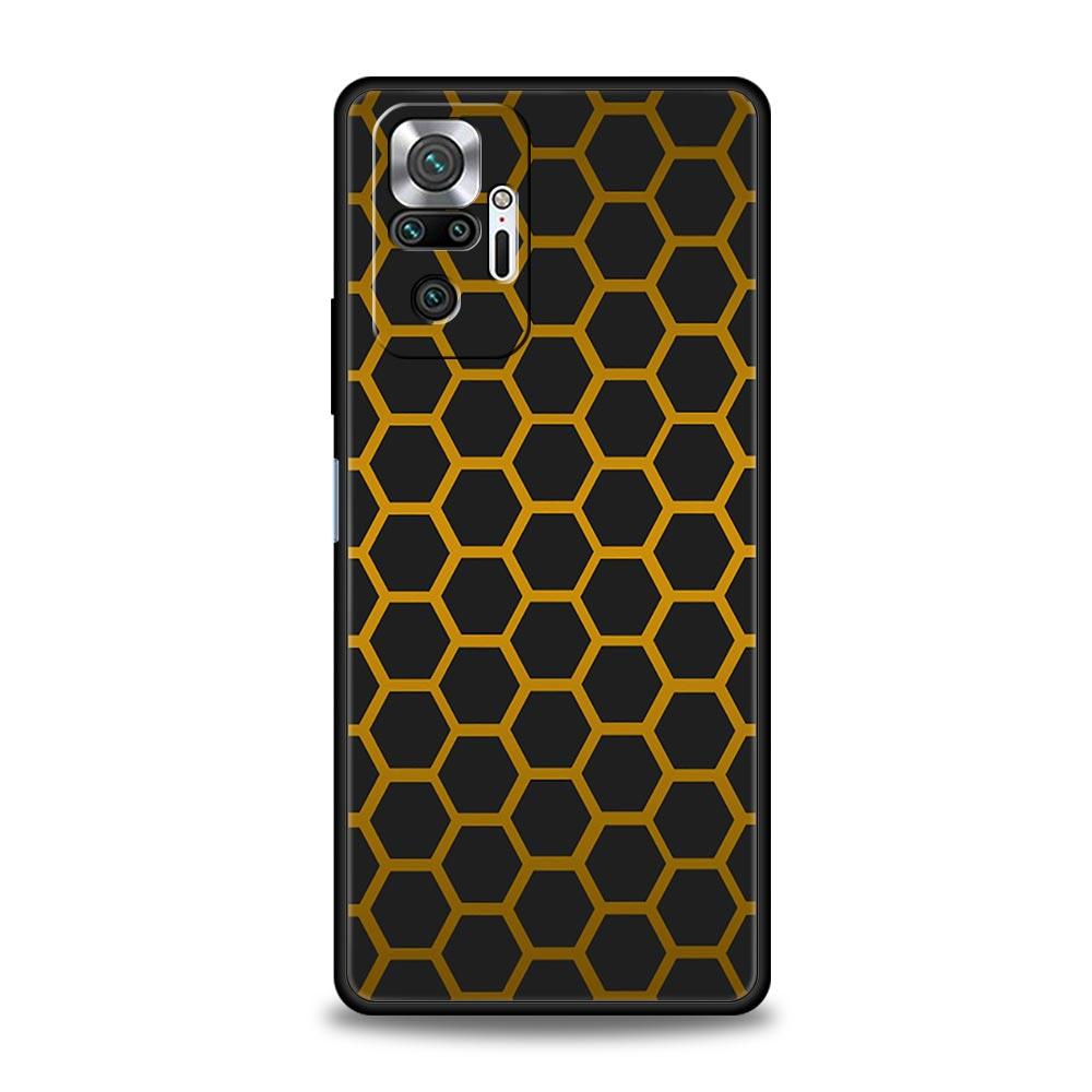 Phone Case For Xiaomi Redmi Note 14 13 12 Pro Plus 5G 9S 9 10 11 4G 14C 13C 12C 10C 9C 9A Soft Cover Honeycomb Pattern