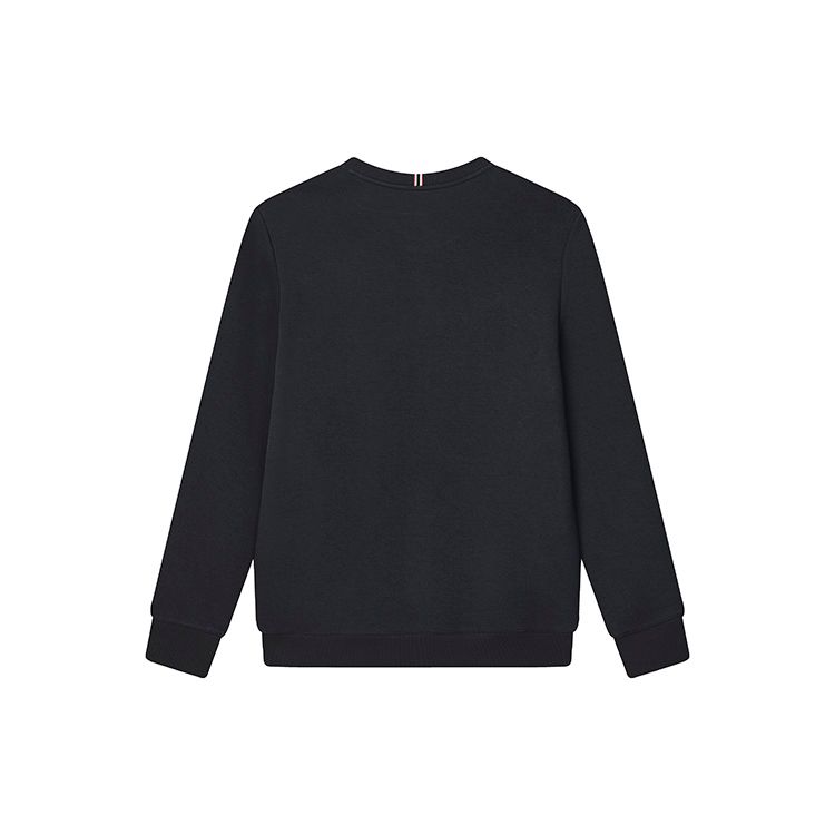 FILA Solid Color Logo Round Neck Knit Pullover Sweatshirt Men sweatshirt Legendary-Blue F11M241207FNV