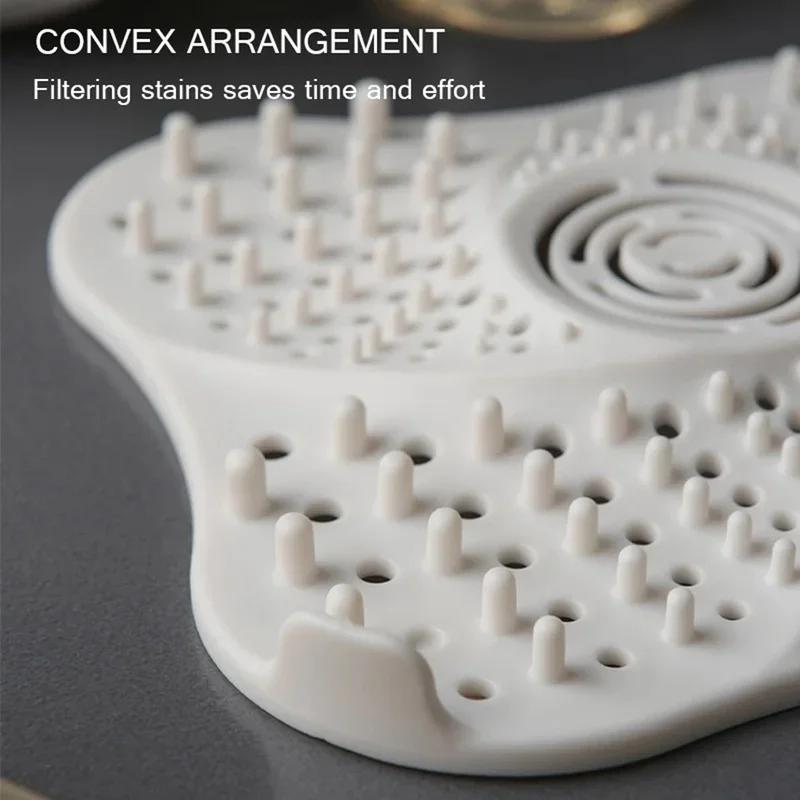 Bathroom Sink Drain Filter Cover Basin Outlet Plug Washable Reusable Floor Drain Protector