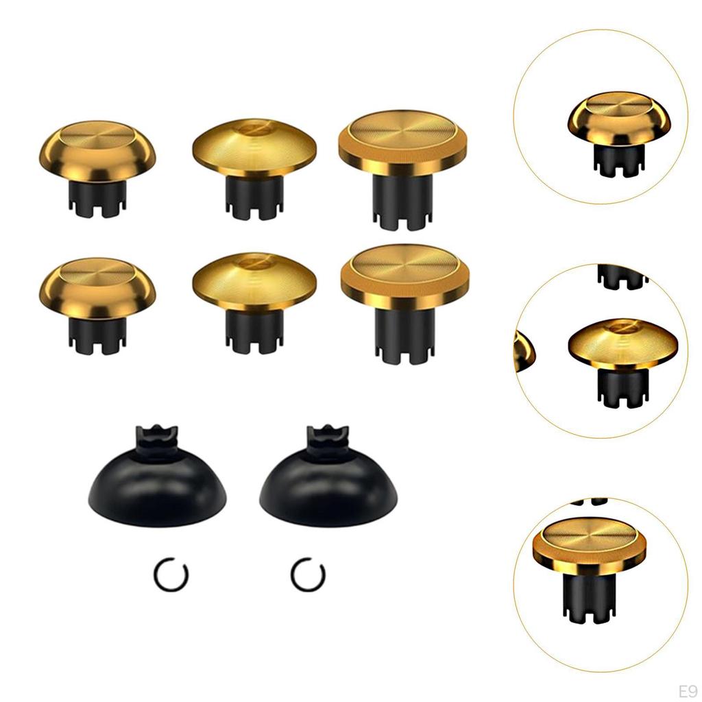 6 Peças Capas de Pegada para Polegar Substitui Controles de Joystick Coberturas de Proteção de Liga de Alumínio Anti