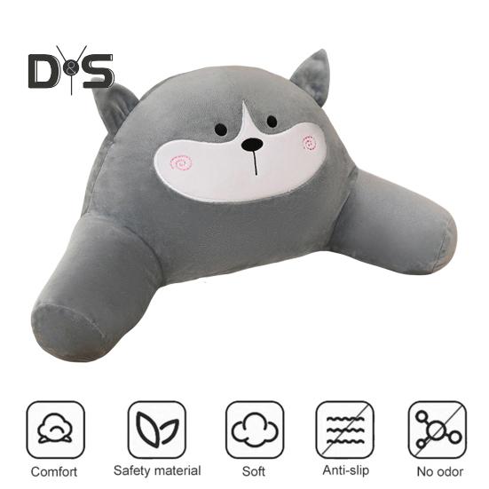 Throw Pillow Cartoon Animal Shape Elastic Fully Filling Plush Stuff Toy Sofa Bed Couch Decoration Office Nap Pillow Chair Waist Protector Car Seat