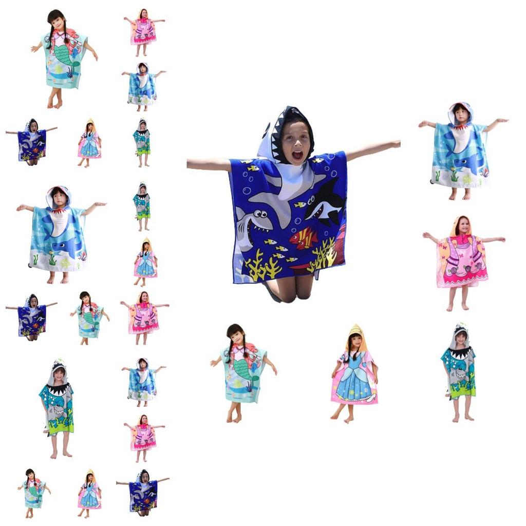 Super Absorbent Kids Hooded Robes For Cozy Comfort After Swimming Or Showering