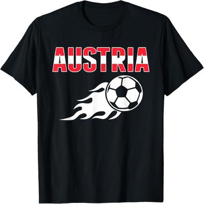 Austria Soccer Fans Jersey - Austrian Flag Football Lovers T-Shirt
