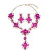 Elegant Crystal Gemstone Necklace And Earrings Set Sparkling Jewelry Set For Formal Occasions Featuring Vintage Designs