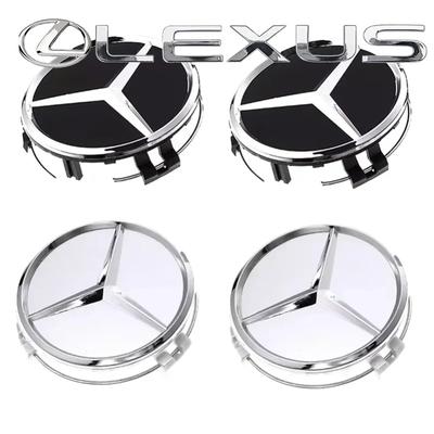 4pcs 75mm Car Wheel Center Caps Rims Hub Caps For Mercedes Benz W204 205 A B C E S CLA CLK ML GLK GLA GLB GLC CLAS Accessories