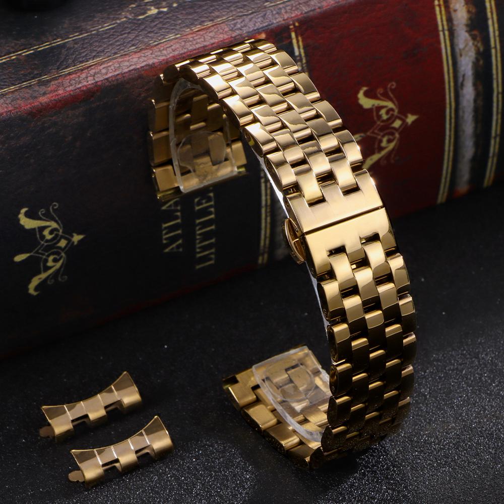 18mm 20mm 22mm High Quality Solid Stainless Steel Strap Universal Watchband Curved End Wristband for Men for Tissot for Citizen