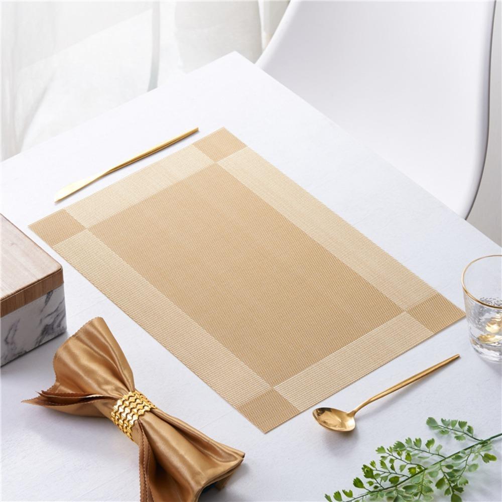 6pcs Heat-resistant Dining Table Mat Waterproof Bowl Pad Washable Party Placemat  Banquet