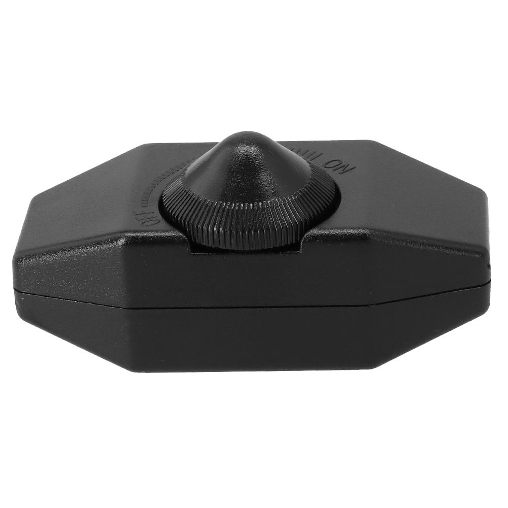 Indoor Use Rotary Inline Dimmer Switch with ON/OFF Control Knob Supports 220V Lighting Systems Rated Current 1A
