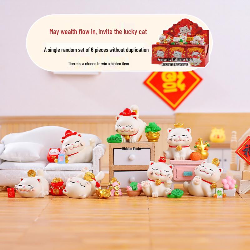 Chao Wan Super Stable Emotion Little Fairy Luo - Second Wave Flocked Blind Box Cute Desktop Decoration Ornament.