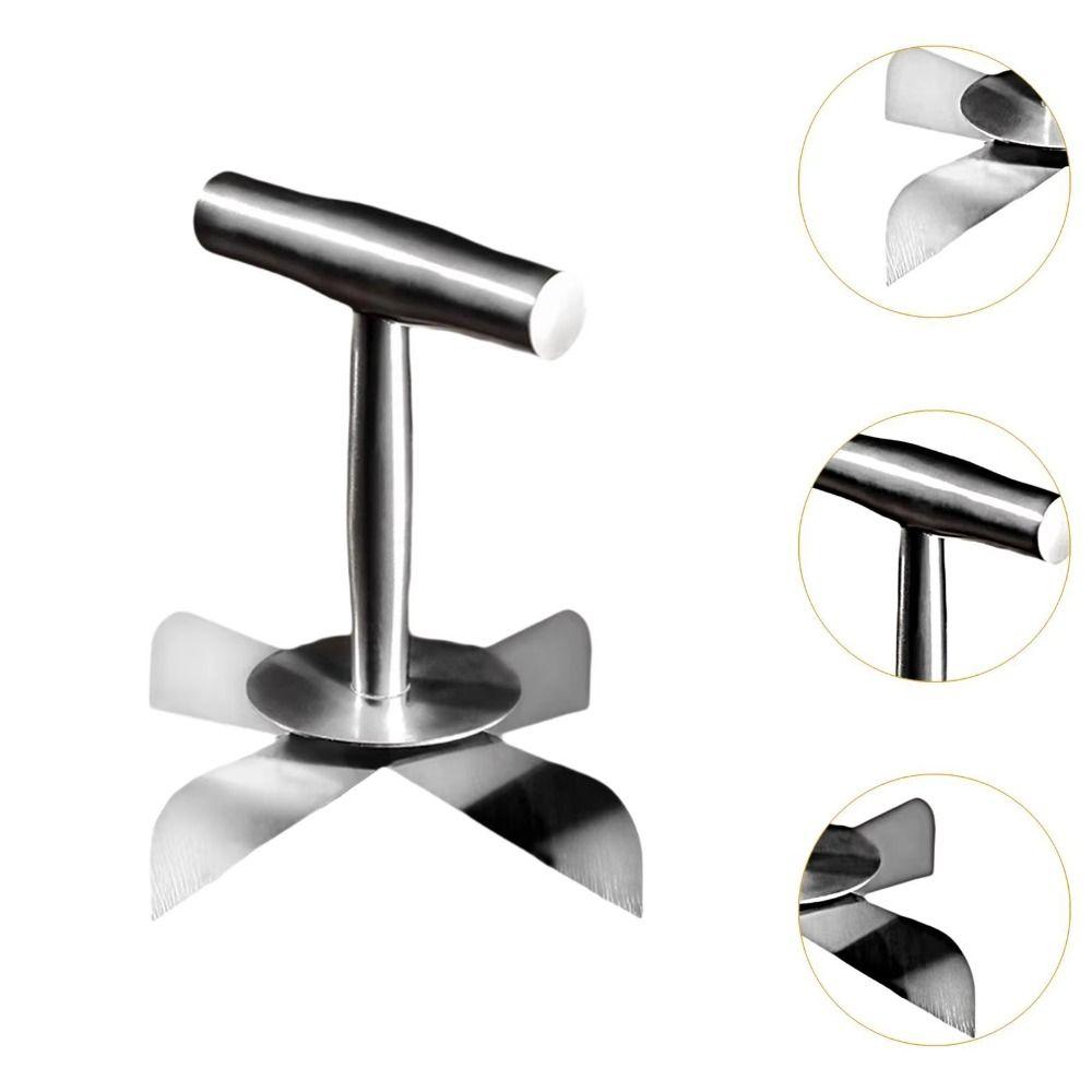 Stainless Steel Dough Divider Ergonomic Handle Pastry Scraper Steamed Bread Baking Tool  Home