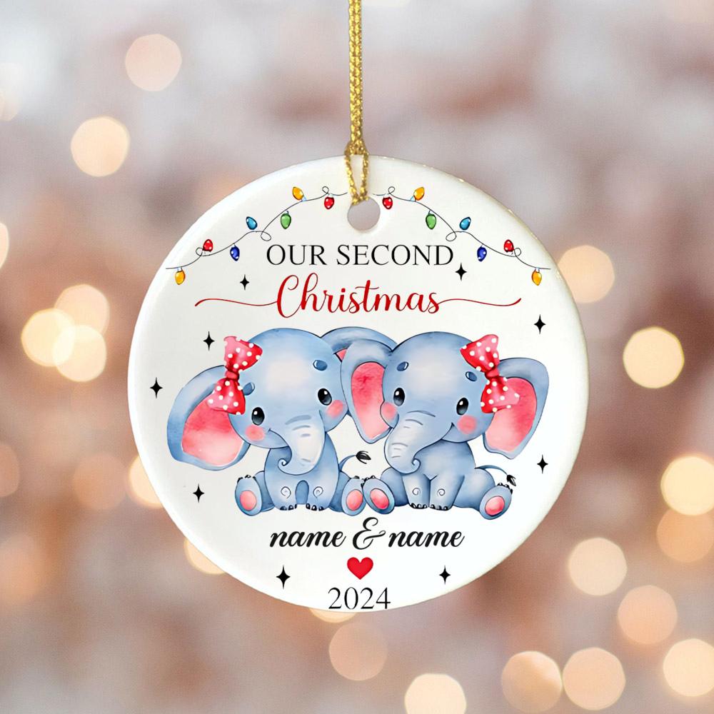 Personalized Couple Ornament 2024 Deer Ornament Keepsake Gift Custom Name Marry Keepsake Christmas Ornaments Decor