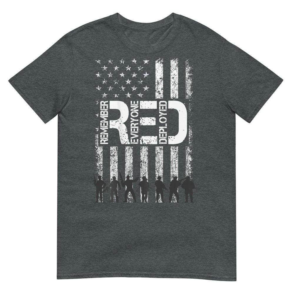 On Fridays We Wear Red Military Veteran Day Us Flag Back TShirt