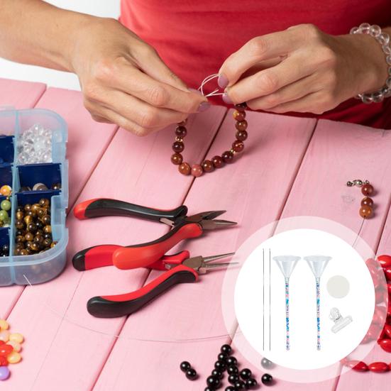 Beading Funnel Tool Kit Quick Assembly Widely Used Clay Bead Funnels Beading Tools Jewelry Making Accessories