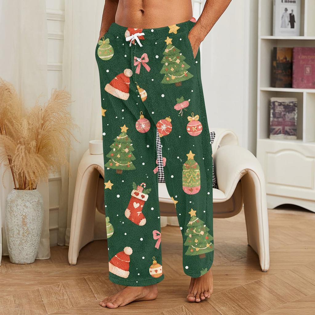 Pantalones de Navidad para Hombre, Pantalones Casuales para Dormir