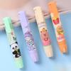 20Pcs Retractable Eraser for Elementary Students Cartoon with Low-Dust Clean Erasing No-Trace School Supplies Stationery Gift
