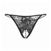 1Pc Pearl Transparent Lingerie Nylon Sexy Women Thongs Underwear Solid Color Lace Panties Open Crotch Briefs
