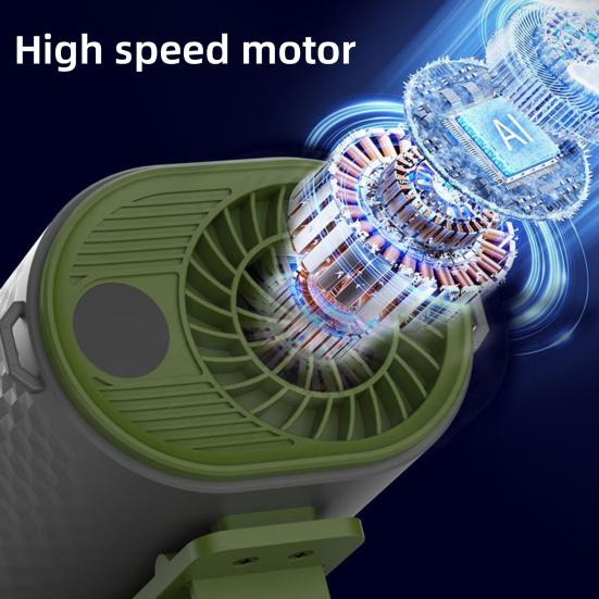 Waist Fan 3000mAh with LED Light Clip Rechargeable Wearable Fan Multifunctional