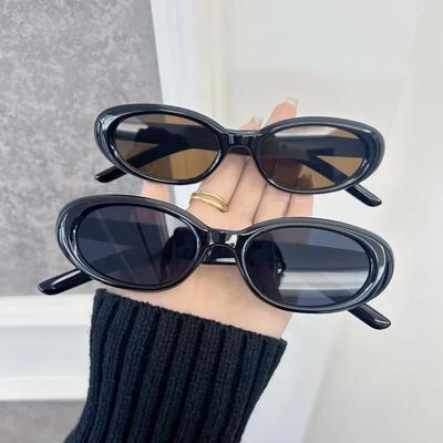 Designer Style Brand Oval Sunglasses for Women Men Colorful Small Frame Sun Eyeglasses Women Mirror Colors Cool Fashion