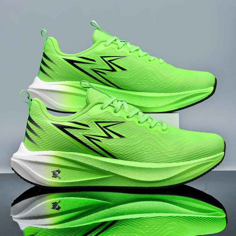 2025 New Full Palm Carbon Board Popcorn Sole Sports Shoes, Student Men's and Women's Racing Shoes, Shock-absorbing Running Shoes