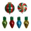 Christmas Light Bulb Aluminum Foil Balloons - Party Decoration Set