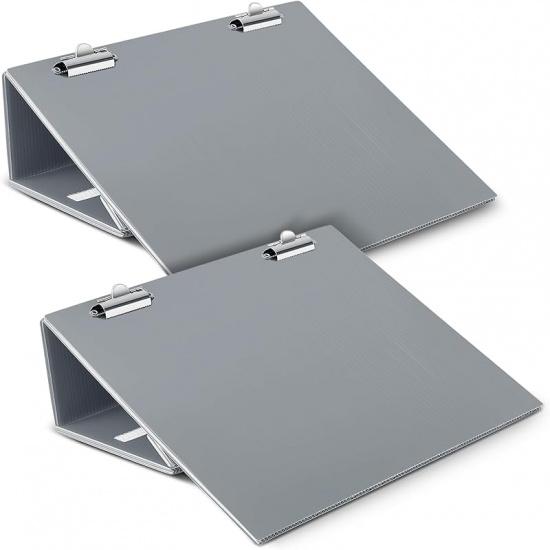 Nuanchu 2 Pcs Folding Slant Board for Writing 14 x 12 Inch Large Adjustable Tilted Slanted Clipboard Writing Board for Office Table Improve 2