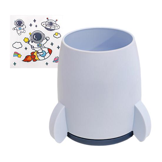 Creative Rocket Pen Holder Large Capacity Kids Desk Organizer Multi-Functional Storage Box for Pens And Stationery