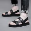 Fashion Summer Outdoor Genuine Leather Antiskid Sandals Men Casual  Leather Non-slip Breathable Tooling Shoes Soft Bottom Walking Shoes