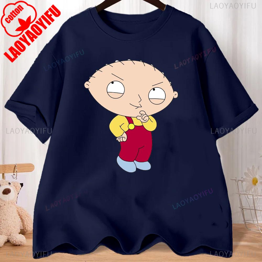 FMILY GUY Stewie Tattoo Brian Cartoon FMILY GUY Bedrucktes T-Shirt für Fitnesstraining, Joggen und Outdoor-Aktivitäten