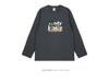 American Style Cute Cartoon Couple Long Sleeve T-Shirt, Pure Cotton, Trendy for Autumn and Winter.