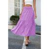 European and American Fresh Floral Long Skirt Slim Fit and Slimming Pleated High Waisted Skirt