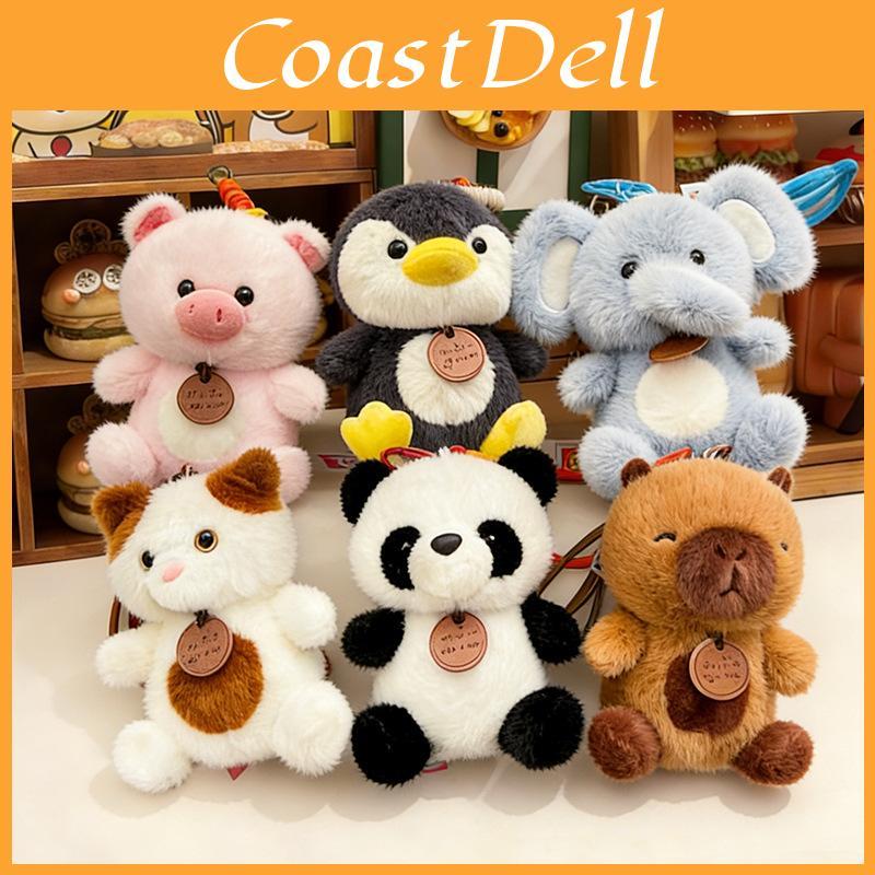 Dog Capybara Elephant Bear Dinosaur Cat Plush Keychain For Kids And Adults