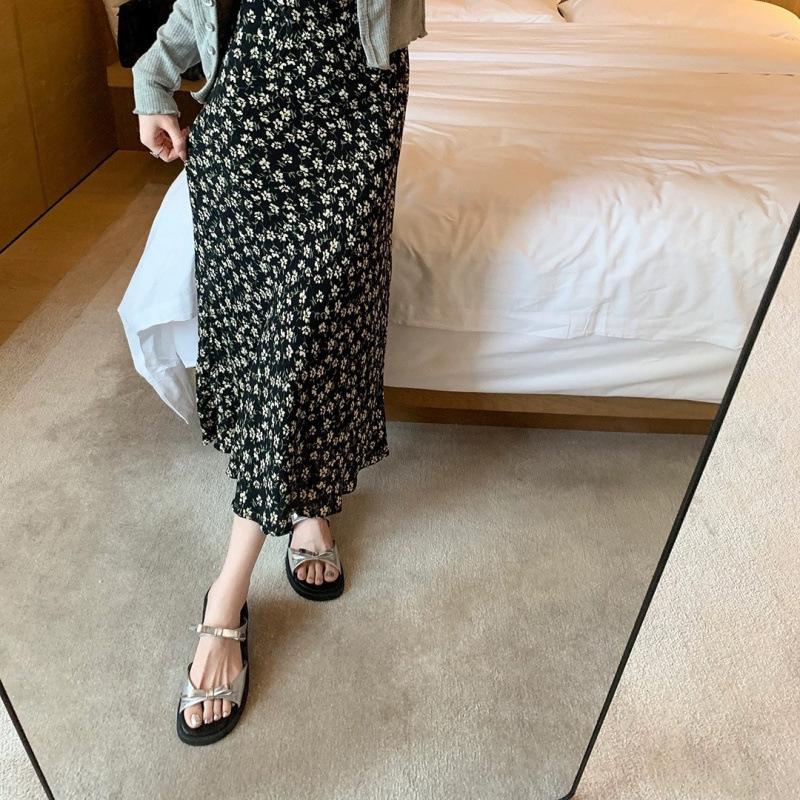 

Beach Holiday~ Bow Flat Bottom Beach Casual Slippers Women s Sandals 35 чёрный